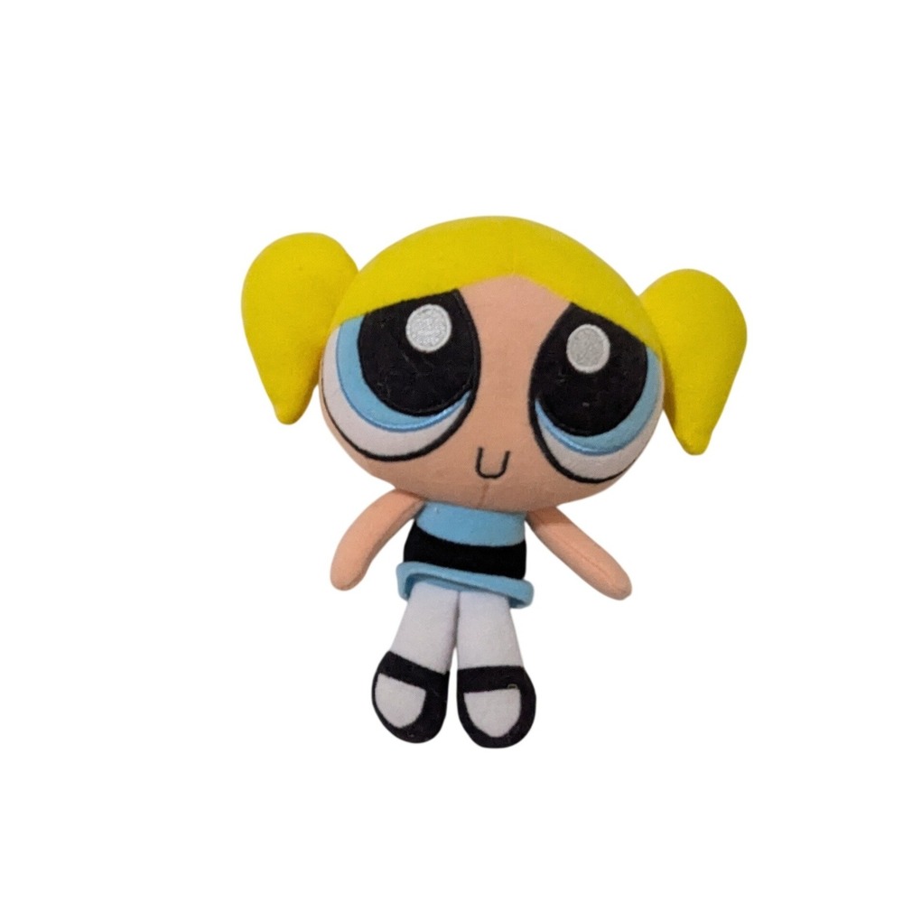 Powerpuff Girls Bubbles Plush 6" Small Stuffed Toy Blue Yellow Cartoon Network
